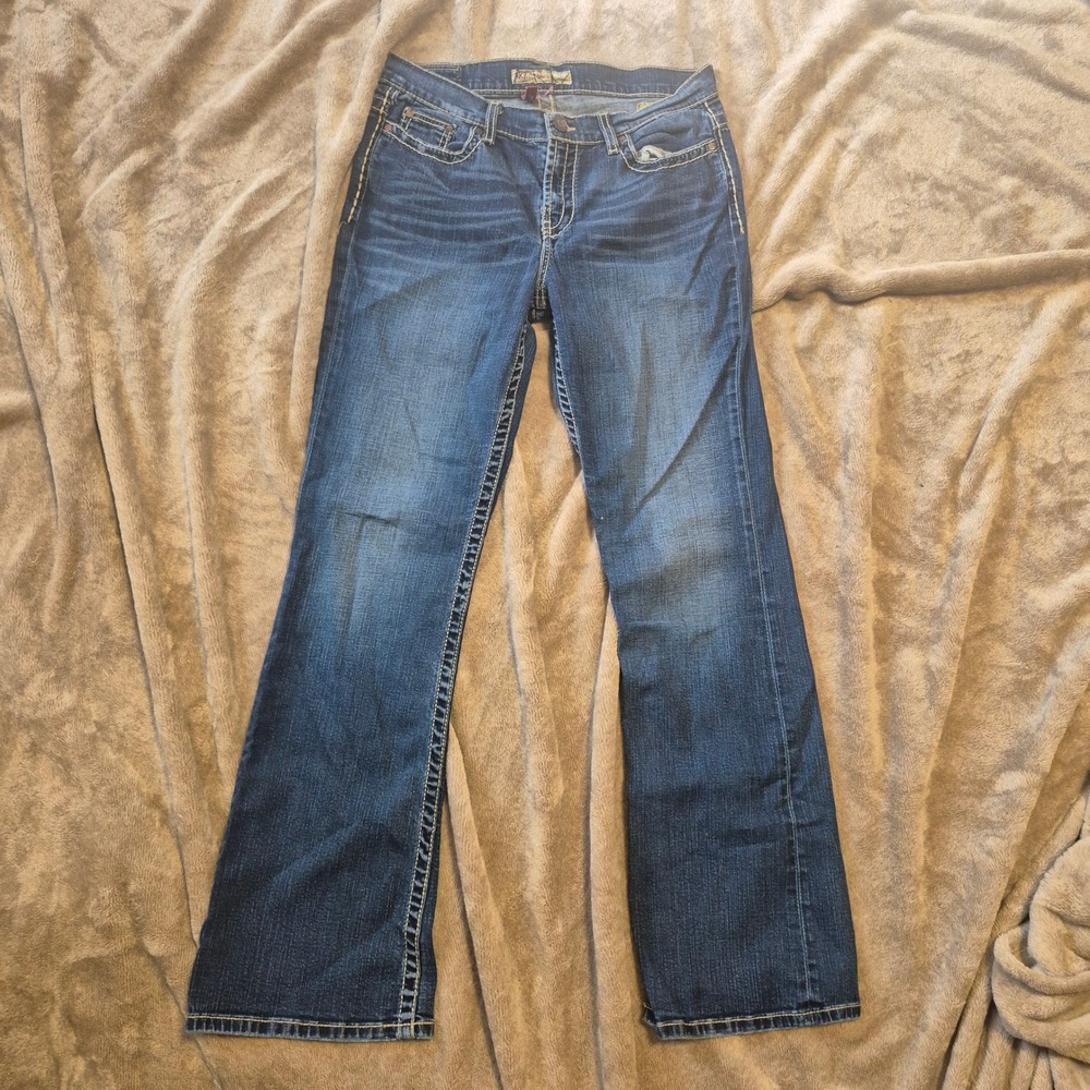 BKE Drew Womens Bootcut Jeans Size 30x33.5 Medium Wash Contrast Stitch Denim